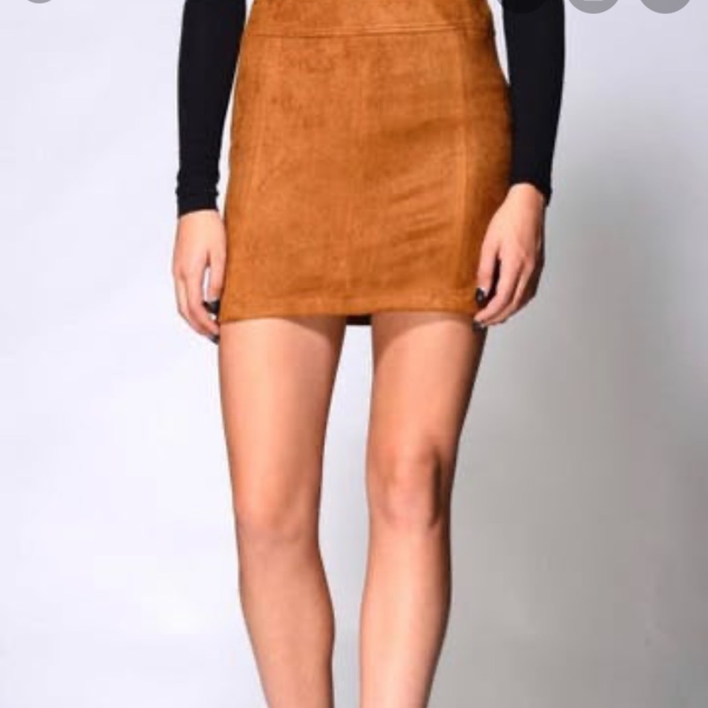 Suede brown/tan skirt